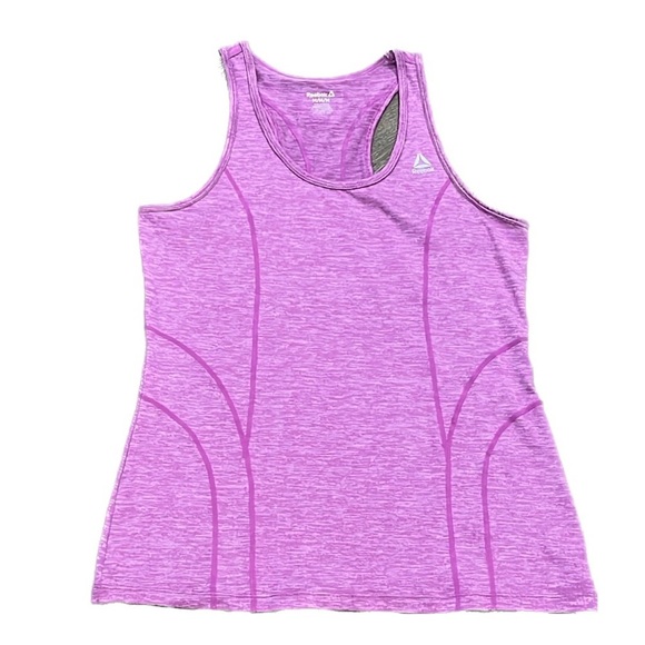 Reebok Training Dynamic Scoop Racerback Slim Athletic Fit Tank Top Orchid Sz M - Picture 3 of 12